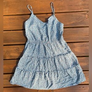 Pink Rose Blue/ Green Floral Dress | SIZE: US L